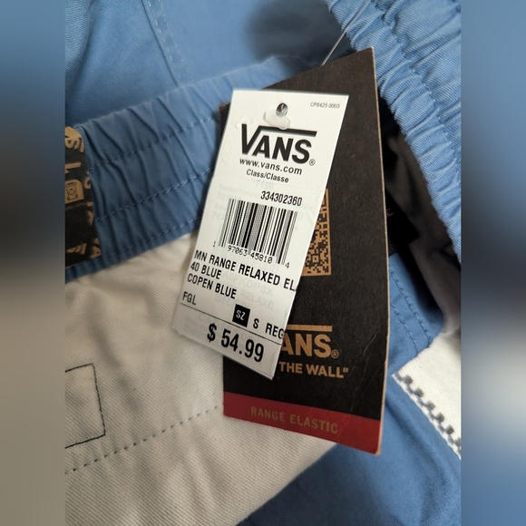 Vans Relaxed Elastic Shorts in Copen Blue SIZE S NWT - Picture 7 of 12